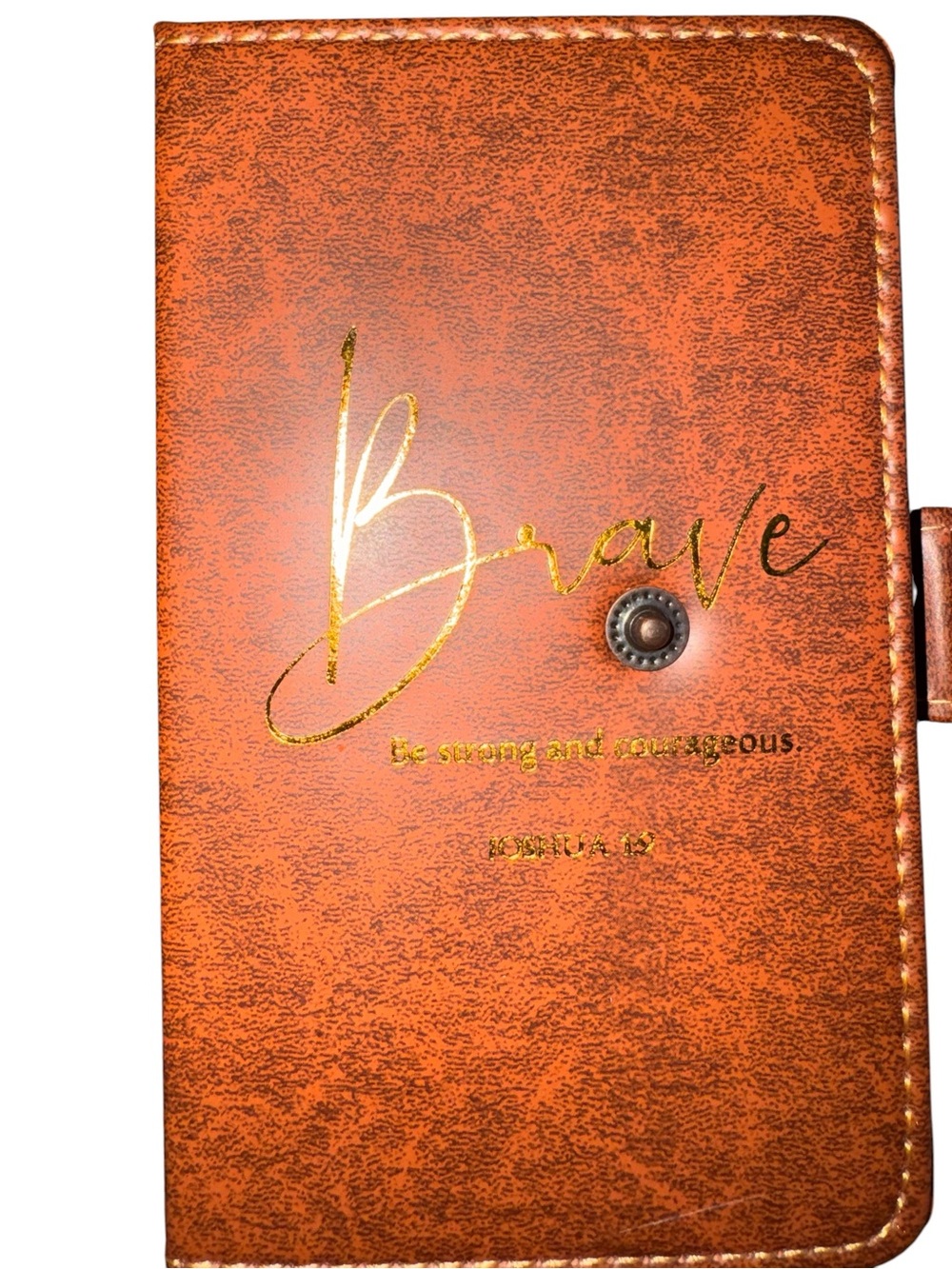 Brave Brown Faux Leather Journal Wallet